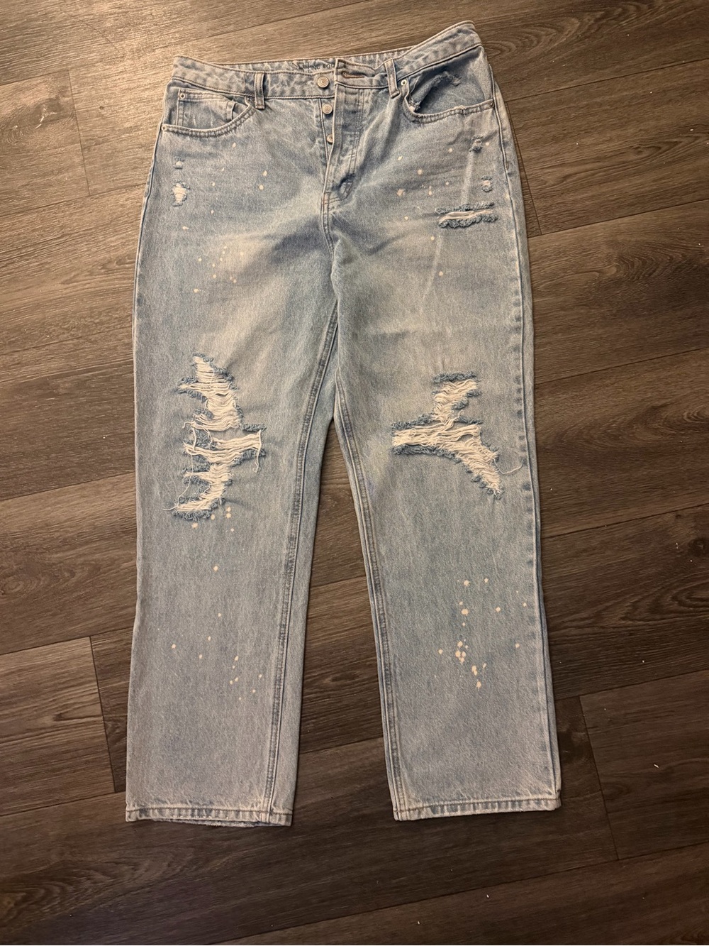 No Boundaries Light Blue Distressed Boyfriend Jeans